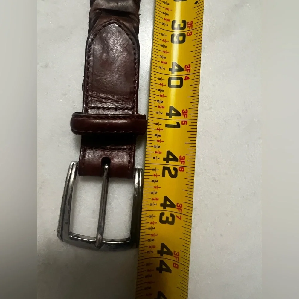 Billy Belts Brown Leather Woven Men’s Belt Size 36 Vintage